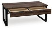 Wickman Falls Dark Brown Coffee Table - T318-1