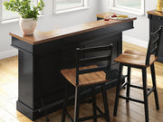 Wildenauer Bar and 2 Bar Height Barstools in Brown/Black - PKG025378