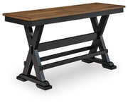 Wildenauer Brown/Black 48" Counter Height Bench - D634-09