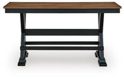 Wildenauer Brown/Black 48" Counter Height Bench - D634-09