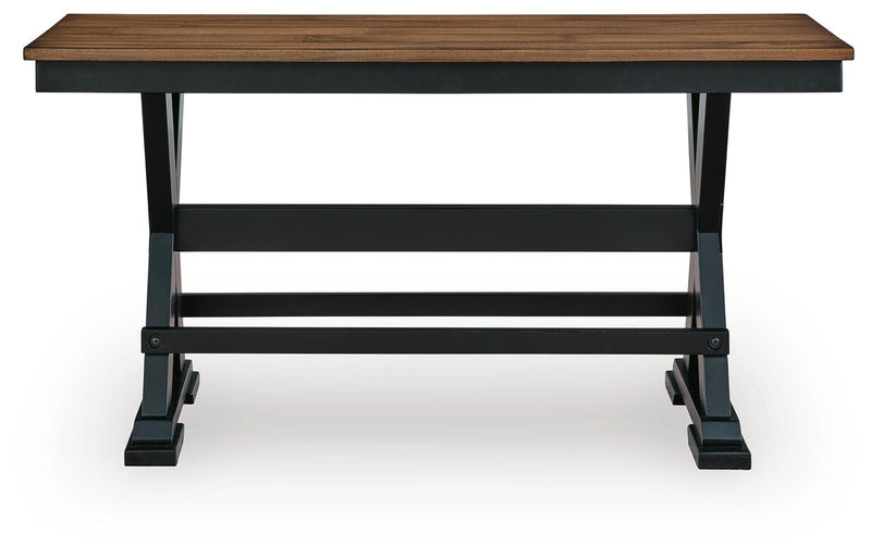 Wildenauer Brown/Black 48" Counter Height Bench - D634-09