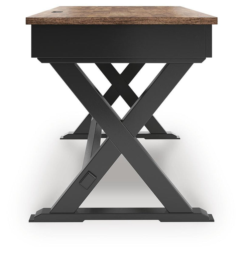 Wildenauer Brown/Black 60" Home Office Desk - H664-34