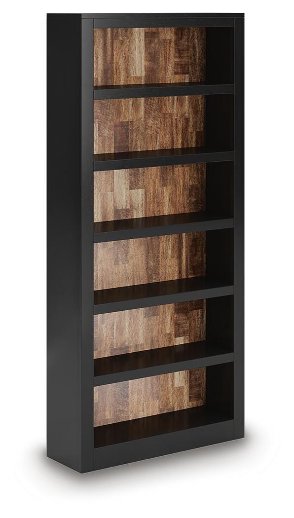 Wildenauer Brown/Black 75" Bookcase - H664-70