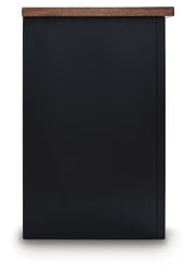 Wildenauer Brown/Black 76" TV Stand with Electric Fireplace - W664W1
