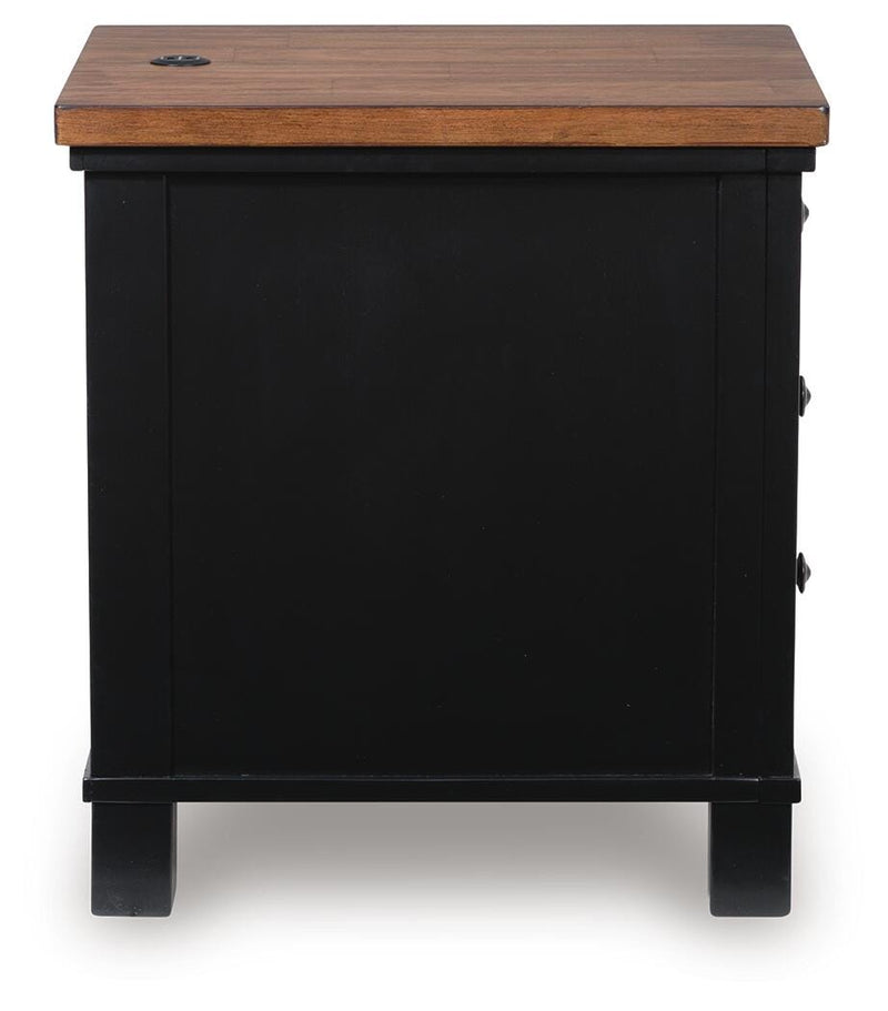 Wildenauer Brown/Black Chairside End Table - T664-7