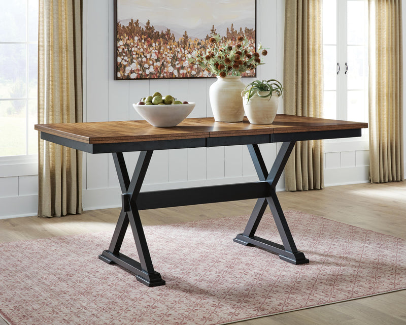 Wildenauer Brown/Black Counter Height Butterfly Extension Table - D634-32