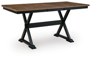Wildenauer Brown/Black Counter Height Butterfly Extension Table - D634-32