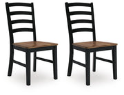 Wildenauer Brown/Black Dining Chair (Set of 2) - D634-01X2