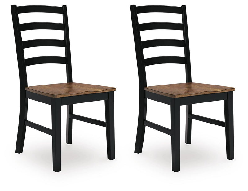 Wildenauer Brown/Black Dining Chair (Set of 2) - D634-01X2