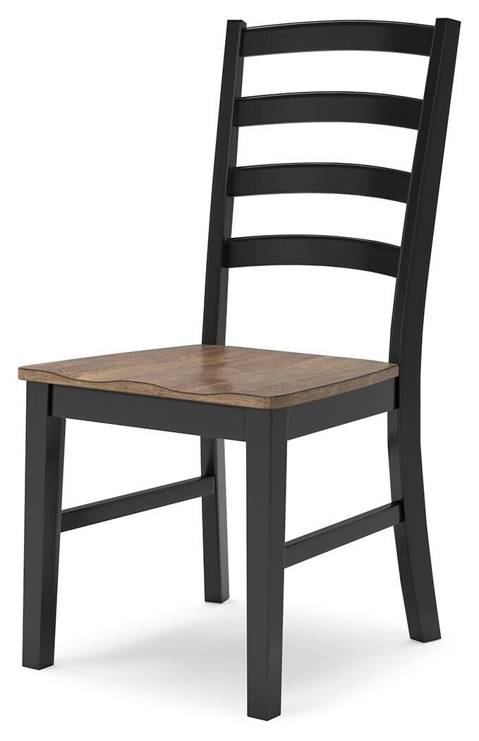 Wildenauer Brown/Black Dining Chair (Set of 2) - D634-01X2