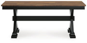 Wildenauer Brown/Black Dining Table, 2 Chairs and 2 Benches - D634D7