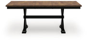 Wildenauer Brown/Black Dining Table, 2 Chairs and 2 Benches - D634D7