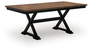 Wildenauer Brown/Black Dining Table, 2 Chairs and 2 Benches - D634D7