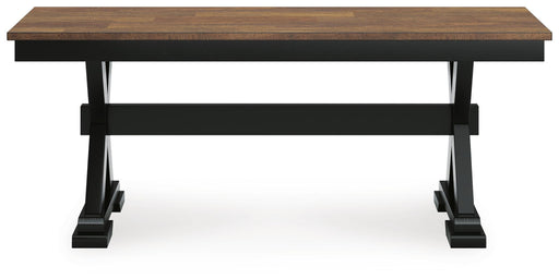 Wildenauer Brown/Black Dining Table, 2 Chairs and 2 Benches - D634D7