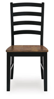 Wildenauer Brown/Black Dining Table, 2 Chairs and 2 Benches - D634D7