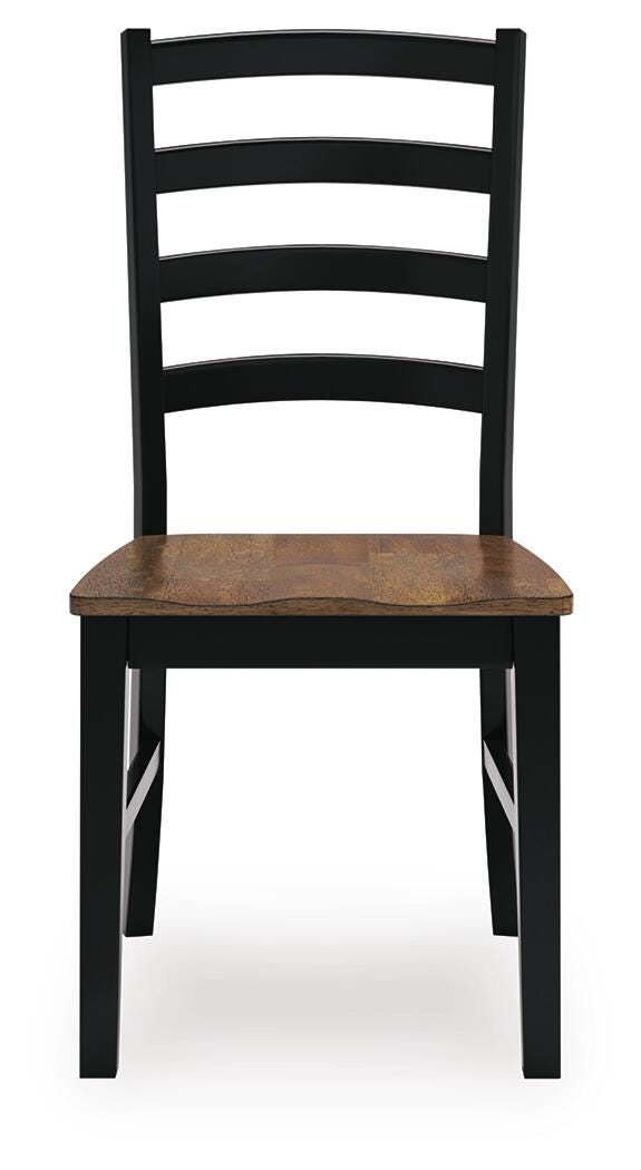 Wildenauer Brown/Black Dining Table, 2 Chairs and 2 Benches - D634D7