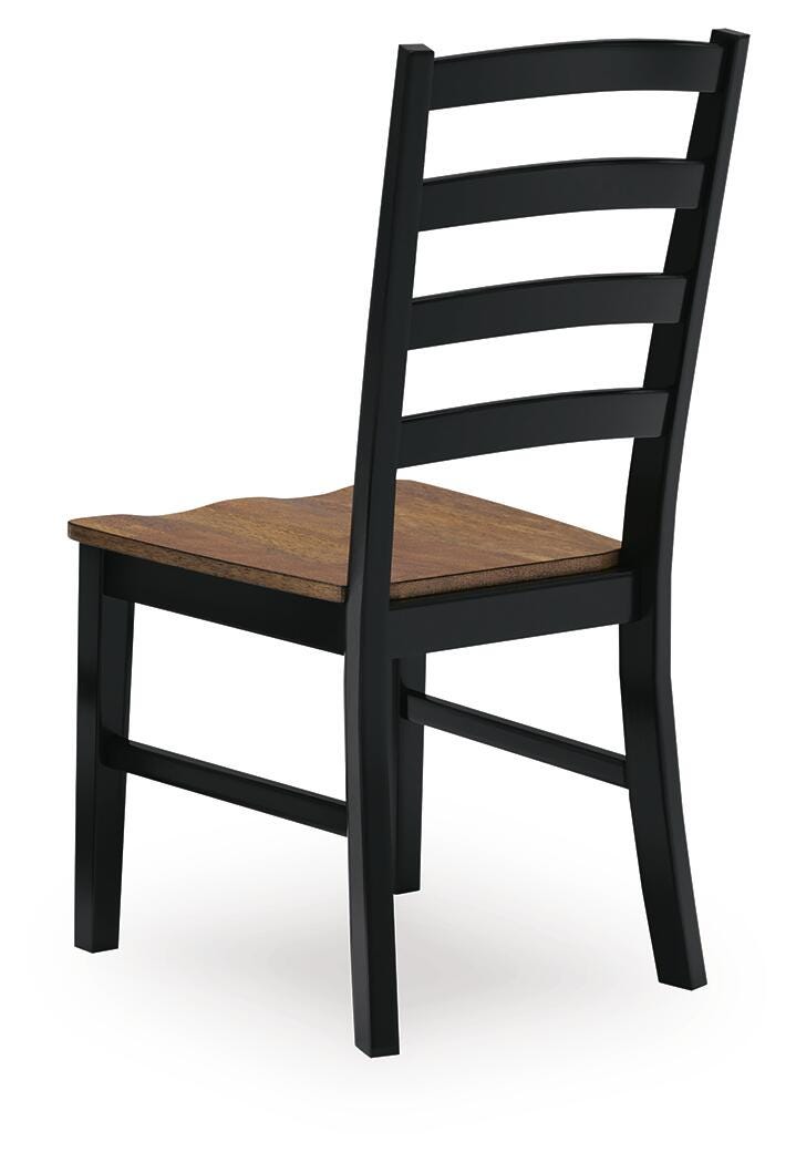 Wildenauer Brown/Black Dining Table, 2 Chairs and 2 Benches - D634D7