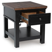 Wildenauer Brown/Black End Table - T664-3