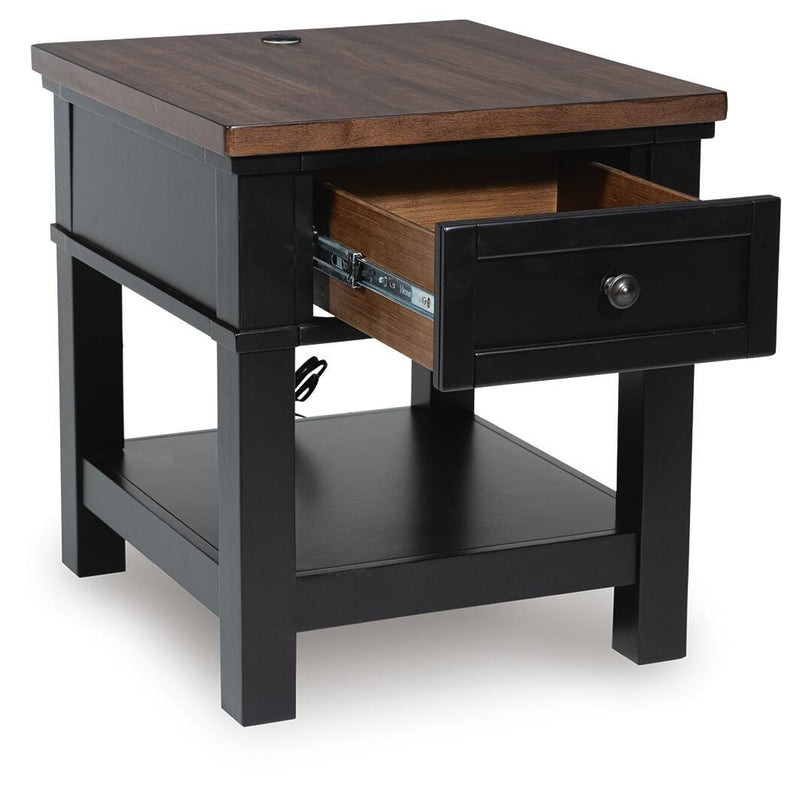 Wildenauer Brown/Black End Table - T664-3
