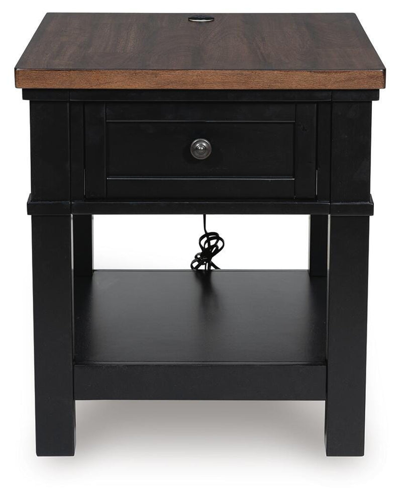 Wildenauer Brown/Black End Table - T664-3