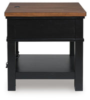 Wildenauer Brown/Black End Table - T664-3