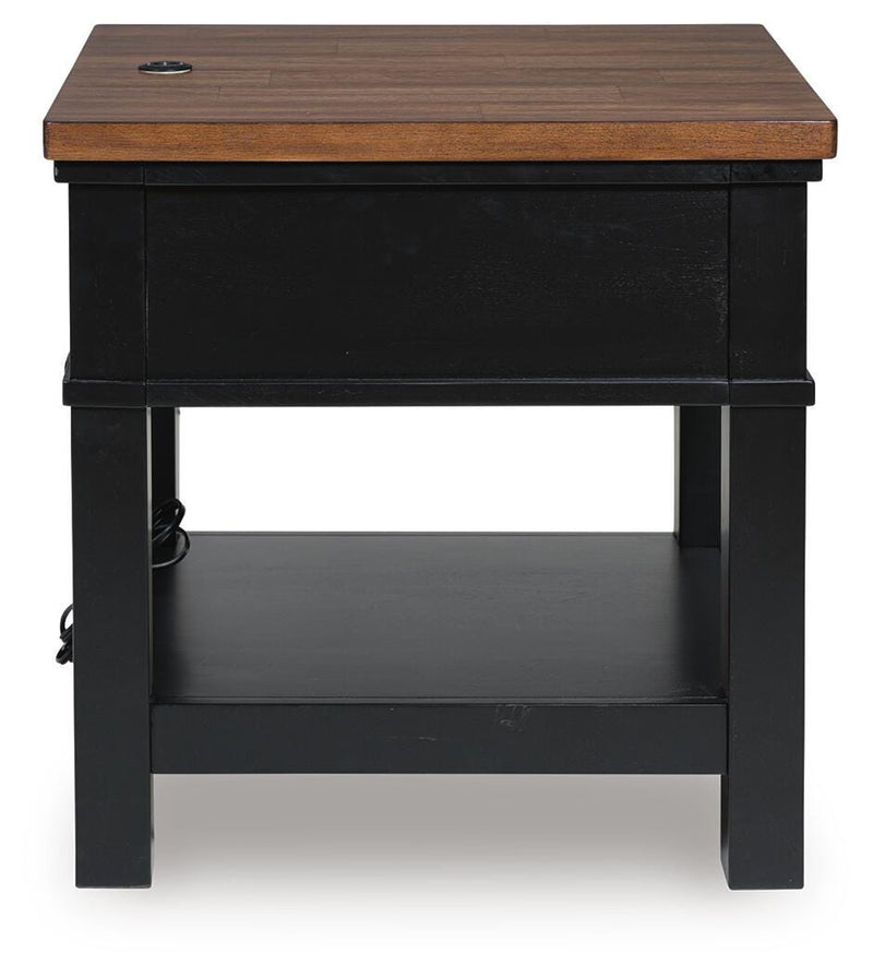 Wildenauer Brown/Black End Table - T664-3