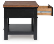 Wildenauer Brown/Black End Table - T664-3