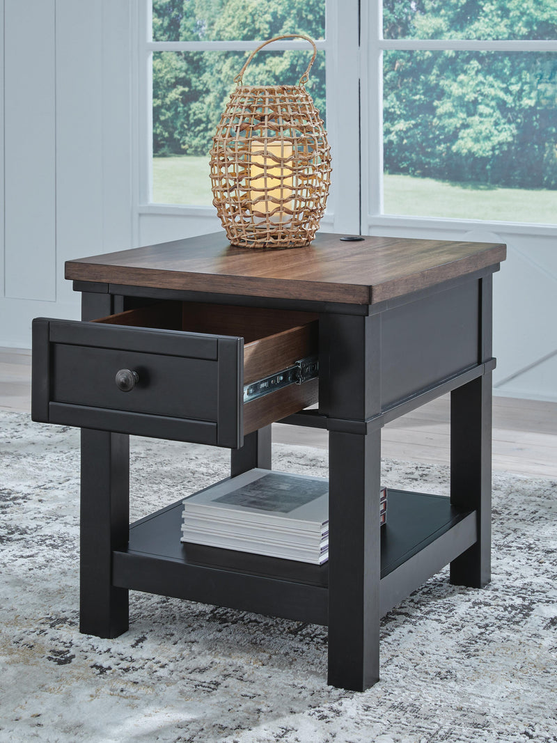 Wildenauer Brown/Black End Table - T664-3