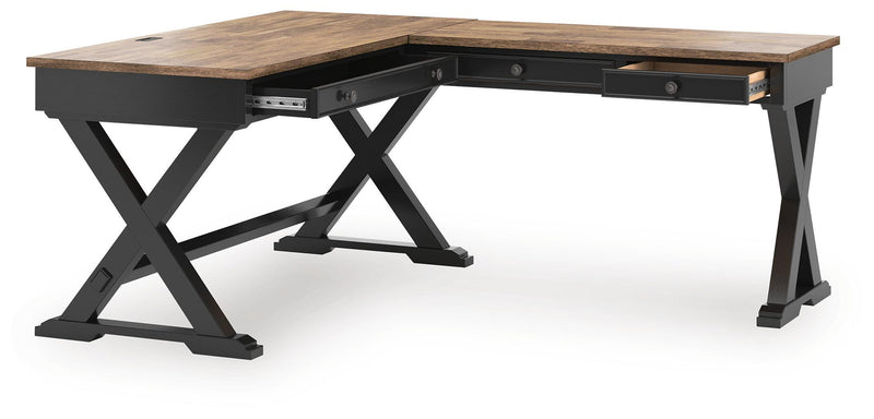 Wildenauer Brown/Black Home Office Desk - H664H2