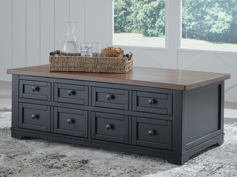 Wildenauer Brown/Black Lift-Top Coffee Table - T664-9