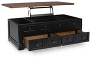 Wildenauer Brown/Black Lift-Top Coffee Table - T664-9