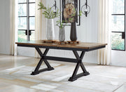 Wildenauer Brown/Black Dining Table and 6 Chairs - Gate FurnitureDining Room Set