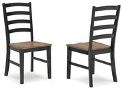 Wildenauer Brown/Black Dining Table and 6 Chairs - Gate FurnitureDining Room Set