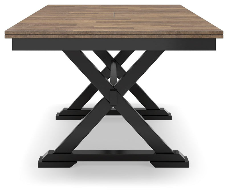 Wildenauer Brown/Black Dining Table and 6 Chairs - Gate FurnitureDining Room Set