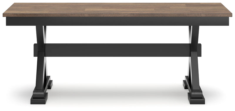 Wildenauer Dining Table and 4 Chairs and Bench in Brown/Black from Ashley - Luna Furniture
