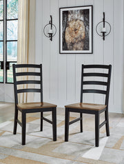 Wildenauer Dining Table and 4 Chairs in Brown/Black from Ashley - Luna Furniture