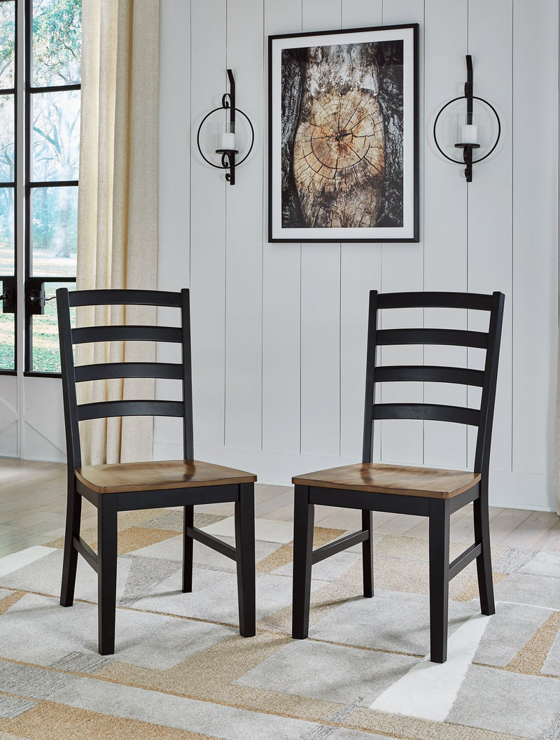 Wildenauer Dining Table and 4 Chairs in Brown/Black from Ashley - Luna Furniture