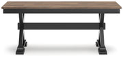 Wildenauer Dining Table and 6 Chairs and Bench in Brown/Black from Ashley - Luna Furniture