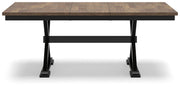 Wildenauer Dining Table and 6 Chairs and Bench in Brown/Black from Ashley - Luna Furniture