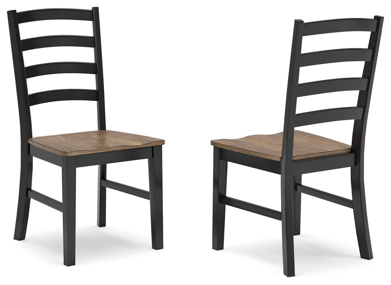 Wildenauer Dining Table and 6 Chairs and Bench in Brown/Black from Ashley - Luna Furniture