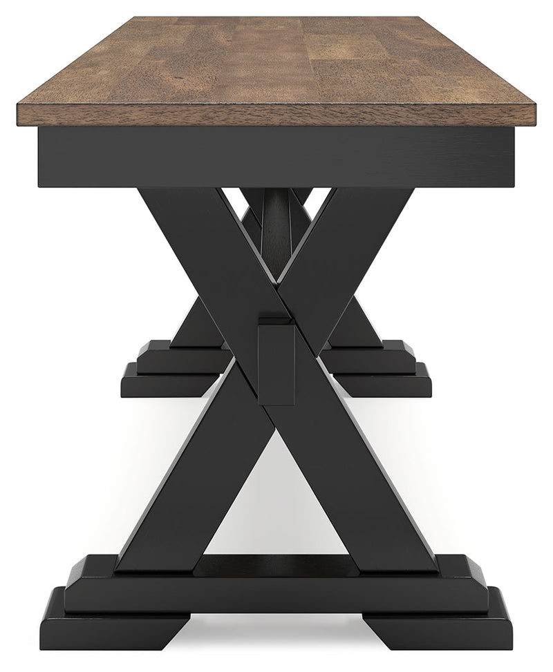 Wildenauer Dining Table and 6 Chairs and Bench in Brown/Black from Ashley - Luna Furniture