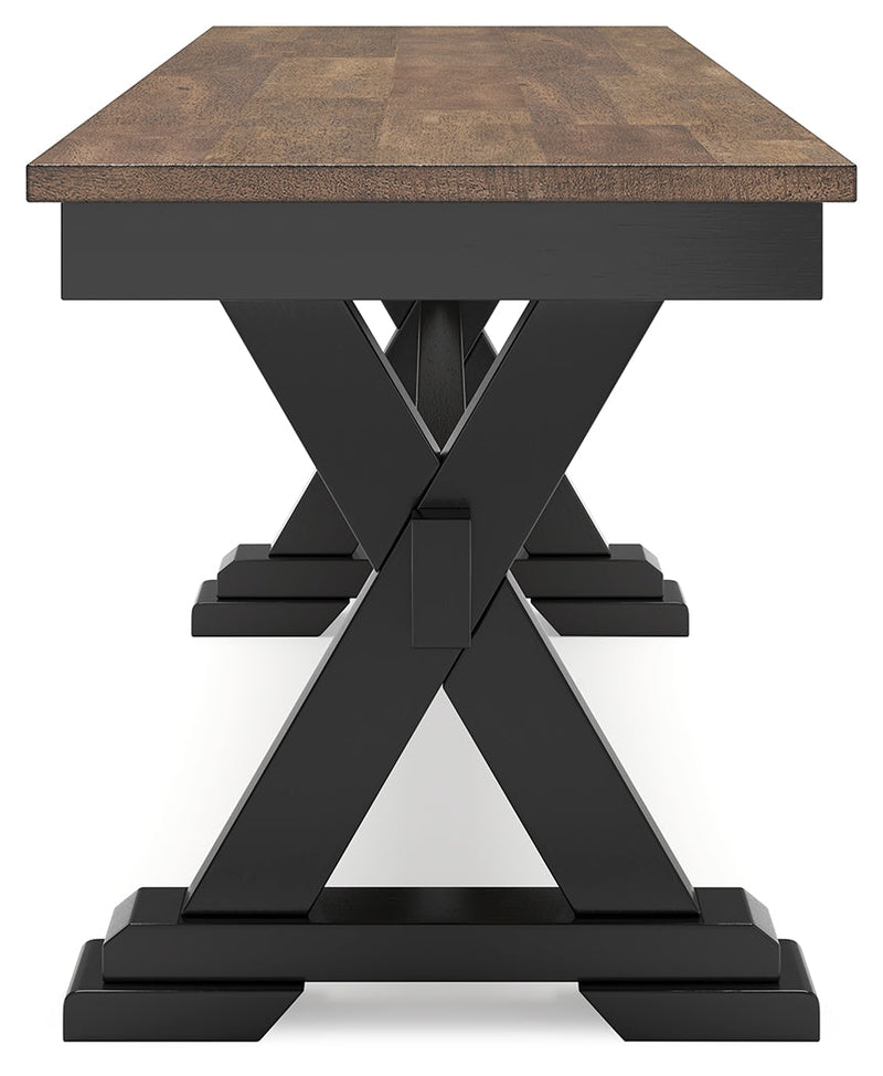 Wildenauer Dining Table and 6 Chairs and Bench in Brown/Black from Ashley - Luna Furniture
