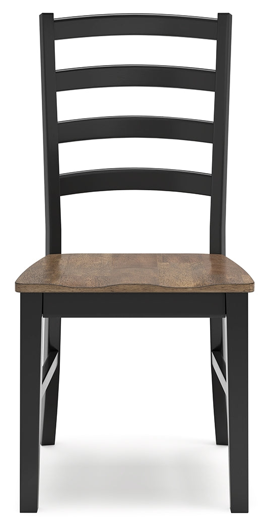 Wildenauer Dining Table and 6 Chairs and Bench in Brown/Black from Ashley - Luna Furniture