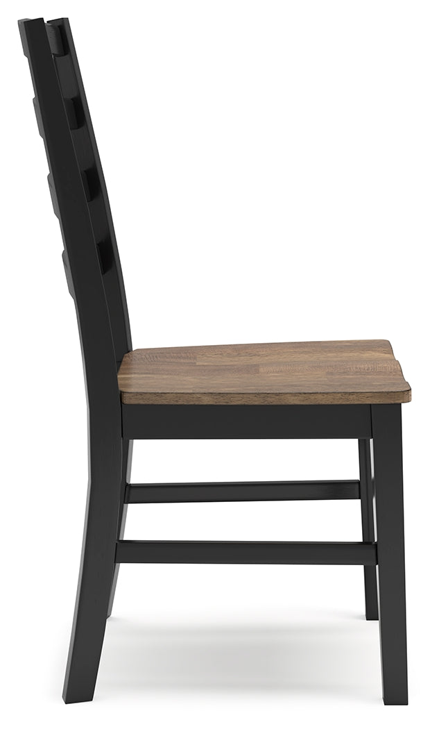 Wildenauer Dining Table and 6 Chairs in Brown/Black from Ashley - Luna Furniture