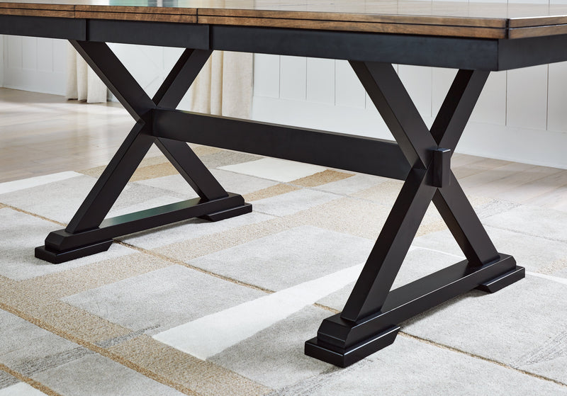 Wildenauer Dining Table and 6 Chairs in Brown/Black from Ashley - Luna Furniture
