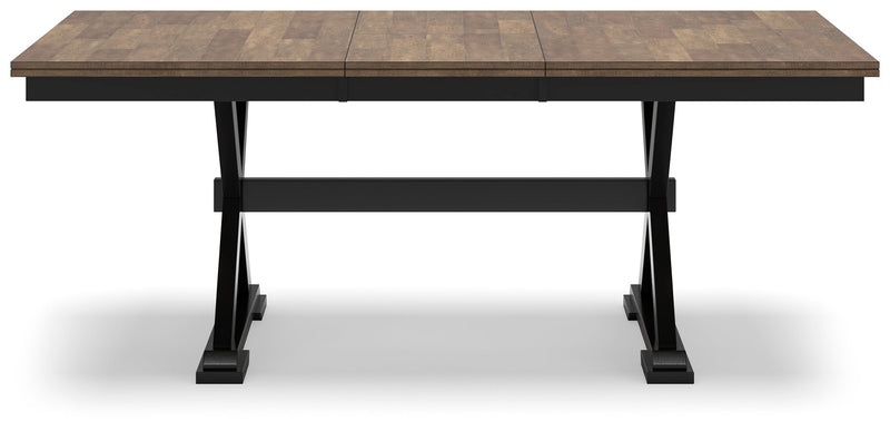 Wildenauer Dining Table and 6 Chairs in Brown/Black from Ashley - Luna Furniture