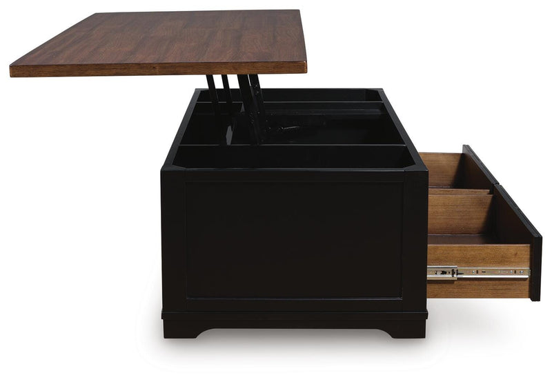 Wildenauer Lift-top Coffee Table and 2 Chairside End Tables - T664T1
