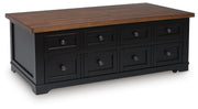 Wildenauer Lift-top Coffee Table and 2 Chairside End Tables - T664T1