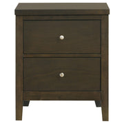 Wilkes 2-drawer Nightstand Bedside Table Dark Cocoa - 224422