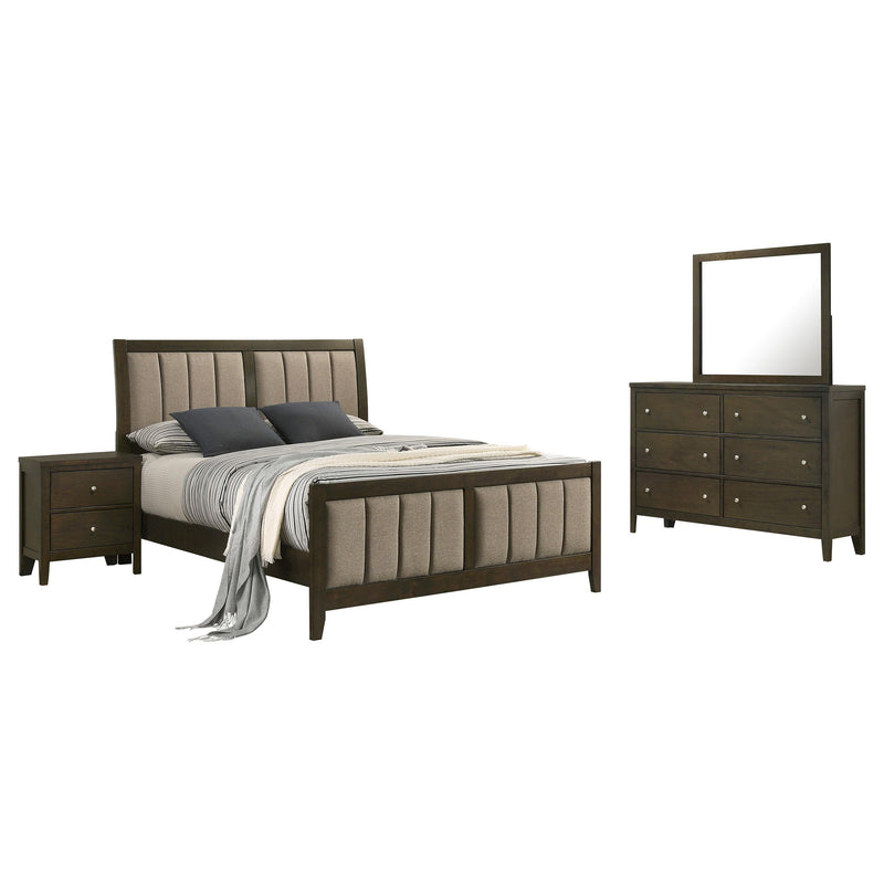 Wilkes 4-piece Eastern King Bedroom Set Dark Cocoa - 224421KE-S4